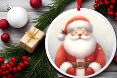 Santa Christmas Ornament Sublimation PNG Product Image 2