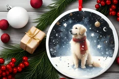 Watercolor Round Christmas PNG Product Image 2