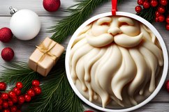 Santa Type Treatment Christmas Ornament Sublimation PNG Product Image 2