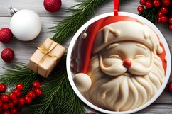 Santa Type Treatment Christmas Ornament Sublimation PNG Product Image 2