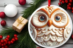 Round Christmas Ornament Sublimation|Clipart Product Image 2