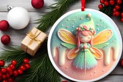 Round Christmass Ornament Sublimation|Clipart Product Image 2