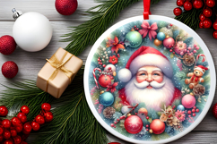 Round Christmass Ornament Sublimation|Clipart Product Image 2