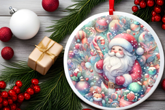Round Christmass Ornament Sublimation|Clipart Product Image 2