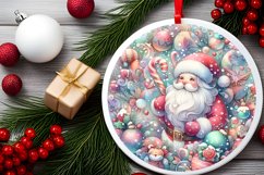 Santa Christmas Ornament Sublimation PNG Product Image 2