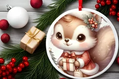 Round Christmas Ornament Sublimation|Clipart Product Image 2