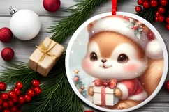 Round Christmas Ornament Sublimation|Clipart Product Image 2