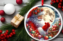 Colorful Santa Christmas PNG Product Image 1