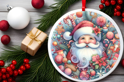 Round Christmass Ornament Sublimation|Clipart Product Image 2