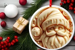 Pastel Santa Christmas PNG Product Image 1