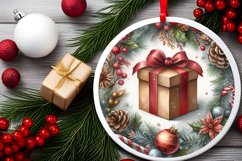 Centered Gift Christmas Ornament Sublimation PNG Product Image 2