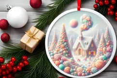 Detailed Christmas Scene Candy Image PNG Product Image 1