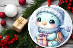 Round Christmas Ornament Sublimation|Clipart Product Image 1