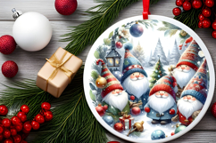 Round Christmass Ornament Sublimation|Clipart Product Image 2