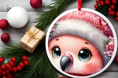 Round Christmas Ornament Sublimation|Clipart Product Image 1