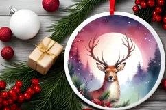 Round Christmas Ornament Sublimation|Clipart Product Image 2