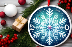 Round Christmass Ornament Sublimation|Clipart Product Image 2