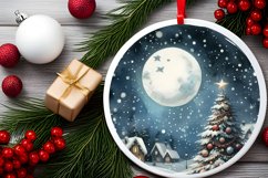 Round Christmas Ornament Sublimation|Clipart Product Image 2