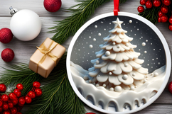 Round Christmass Ornament Sublimation|Clipart Product Image 2