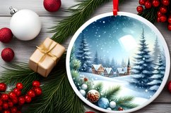 Tour Eiffel Winter Scene Ornament Product Image 2