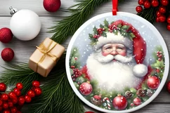 Round Christmas Ornament Sublimation|Clipart Product Image 2