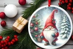 Round Christmas Ornament Sublimation|Clipart Product Image 2