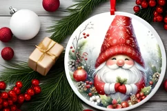 Round Christmas Ornament Sublimation|Clipart Product Image 2