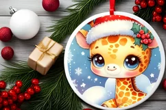 Round Christmas Ornament Sublimation|Clipart Product Image 2