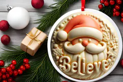 Round Christmass Ornament Sublimation|Clipart Product Image 2