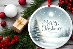 Winter Scene Merry Christmas PNG Product Image 2