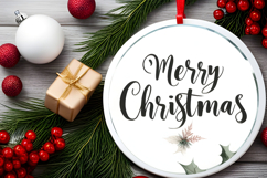 Round Christmass Ornament Sublimation|Clipart Product Image 2