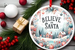 Winter Scene Believe in Santa PNG Product Image 2