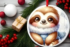 Round Christmas Ornament Sublimation|Clipart Product Image 2