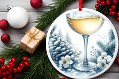 Winter Scene with Champaigne Ornament Product Image 2