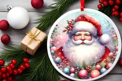 Polar Bear Round Ornament Sublimation PNG Product Image 2