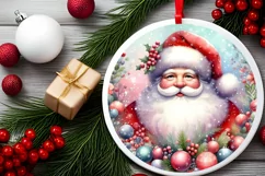 Polar Bear Round Ornament Sublimation PNG Product Image 2