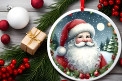 Round Christmass Ornament Sublimation|Clipart Product Image 2