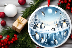 Round Christmass Ornament Sublimation|Clipart Product Image 2