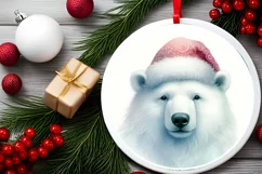 Colorful Watercolor Round Christmas PNG Product Image 2