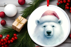 Round Christmass Ornament Sublimation|Clipart Product Image 2