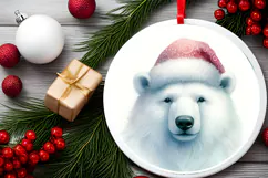 Round Christmass Ornament Sublimation|Clipart Product Image 2