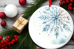 Round Christmas Ornament Sublimation|Clipart Product Image 2