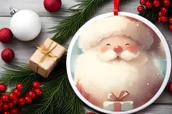 Round Christmass Ornament Sublimation|Clipart Product Image 2