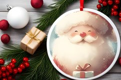 Santa Round Ornament Sublimation PNG Product Image 2