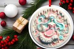 Round Christmass Ornament Sublimation|Clipart Product Image 2