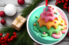 Round Christmass Ornament Sublimation|Clipart Product Image 2