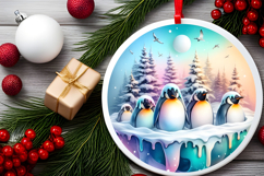 Round Christmass Ornament Sublimation|Clipart Product Image 2