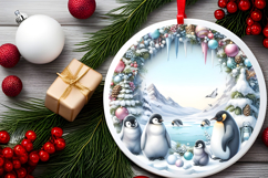 Round Christmass Ornament Sublimation|Clipart Product Image 2