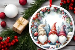 Winter Gnomes Round Ornament Sublimation PNG Product Image 2