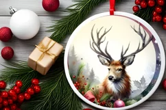 Colorful Reindeer Christmas Image PNG Product Image 1